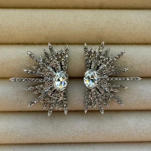 ✨ Stunning Zircon Winged Stud Earrings - Picture 5 of 10